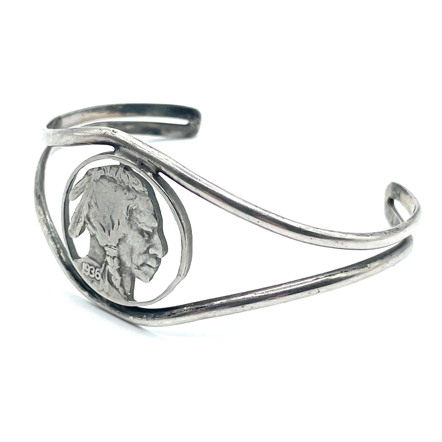 Buffalo nickel cuff bracelet