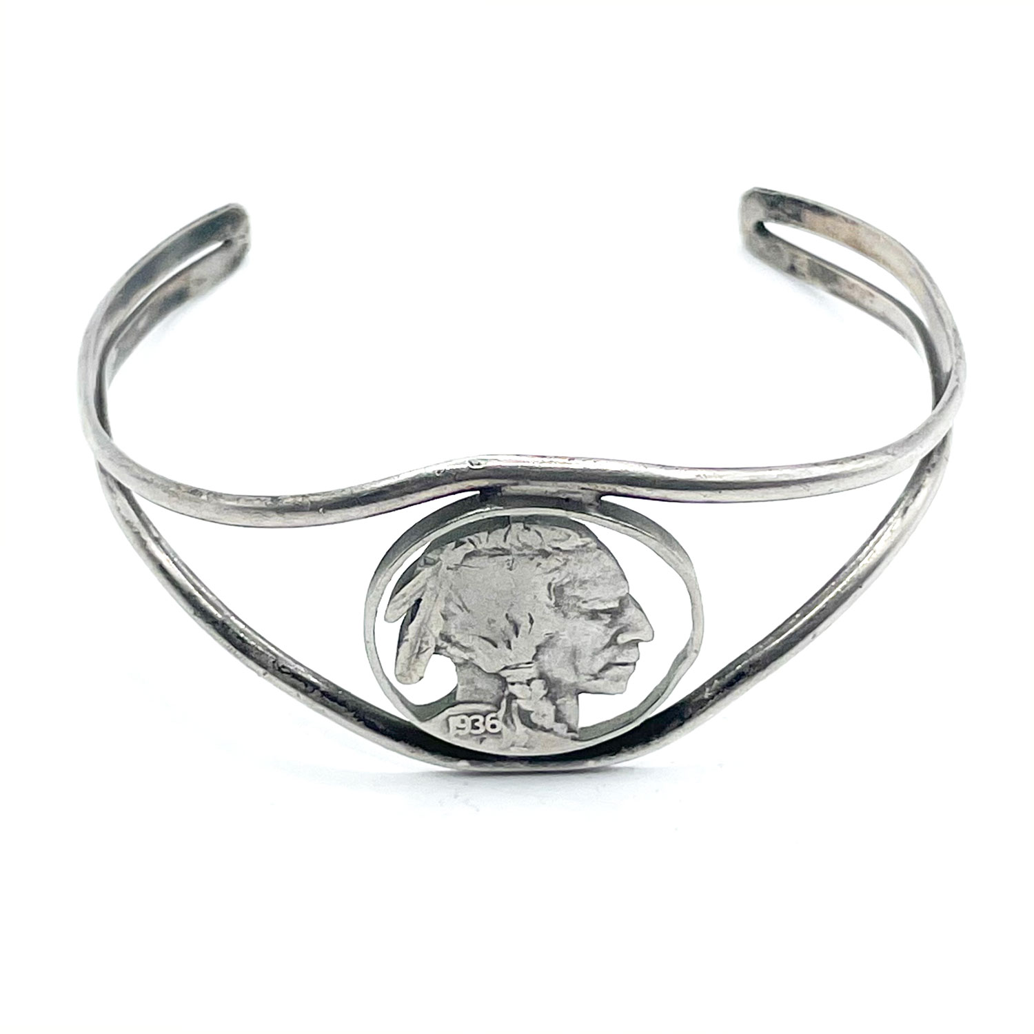 Buffalo nickel cuff bracelet