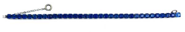 Art Deco sterling silver rhinestone tennis bracelet