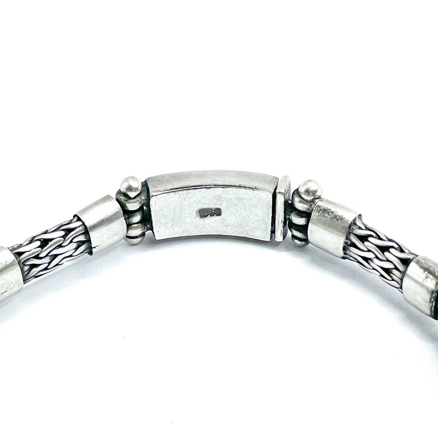 Vintage sterling silver red garnet bracelet