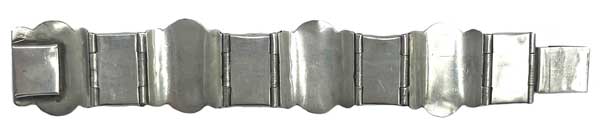 Vintage Mexican silver green onyx bracelet
