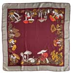 vintage silk mushroom scarf