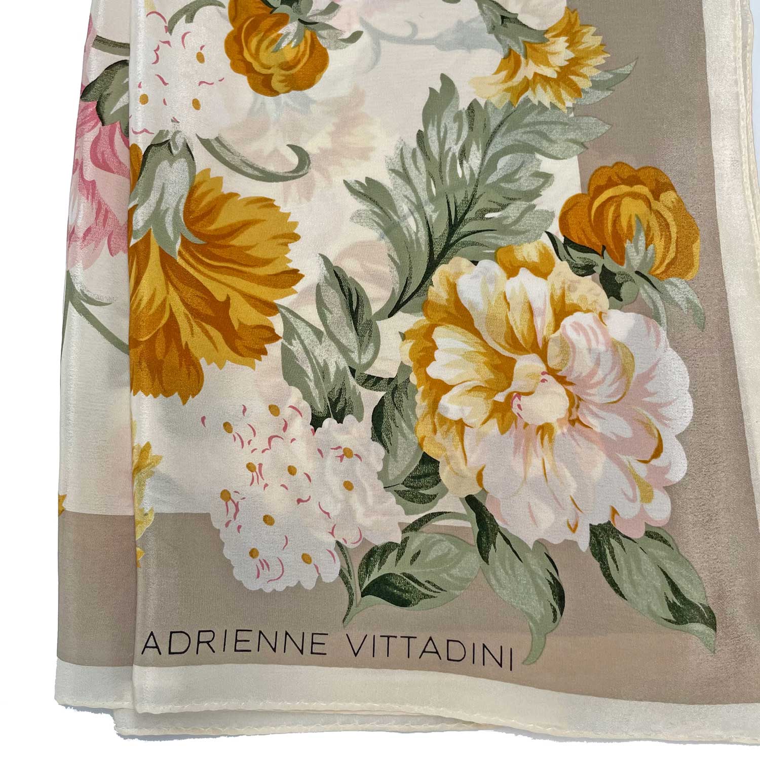 Vintage Adrienne Vittadini silk scarf
