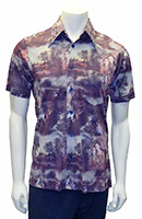 1970s polyester picture shirt