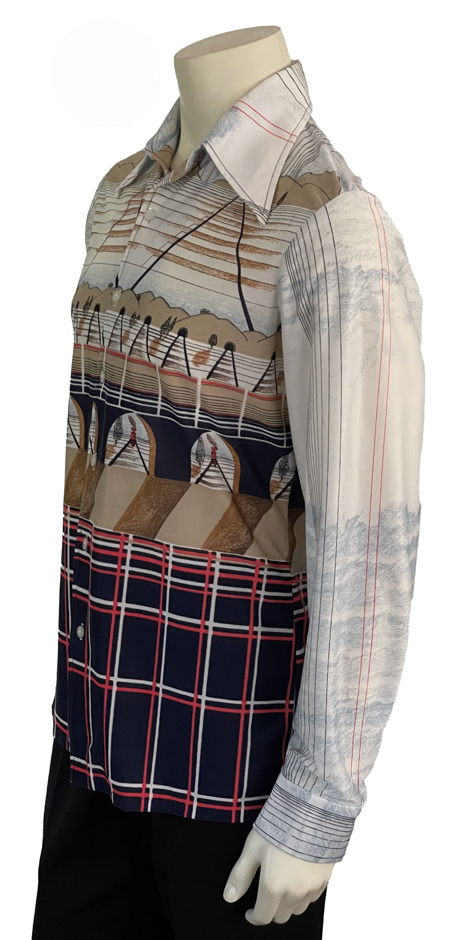 1970s train tunnel picture shirt