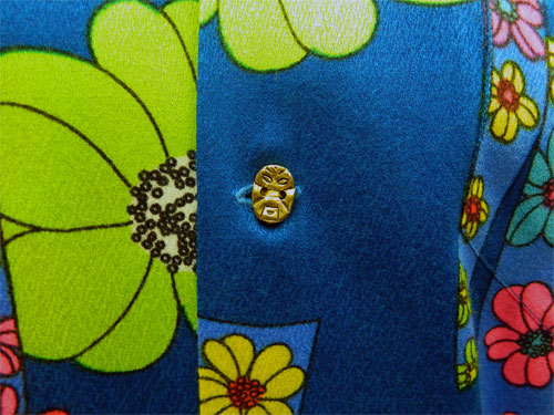 vintage fluorescent flower power Hawaiian shirt