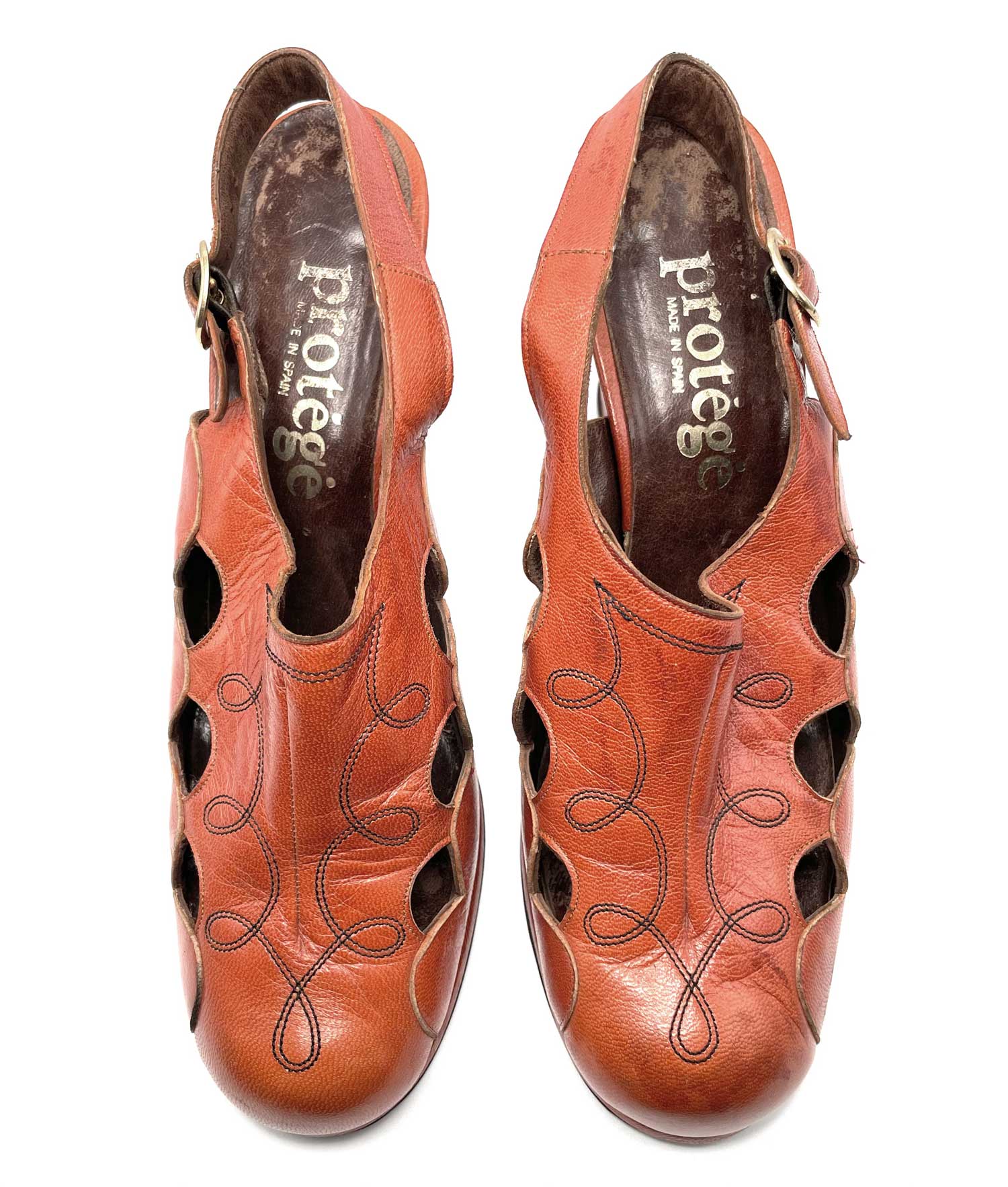 1970s Sling Back Platforms