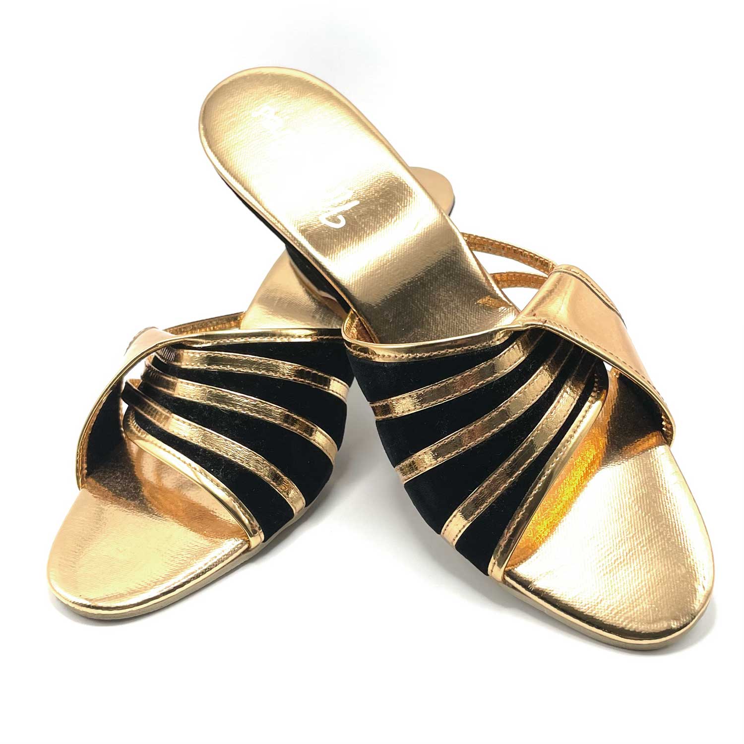 Black and gold slides