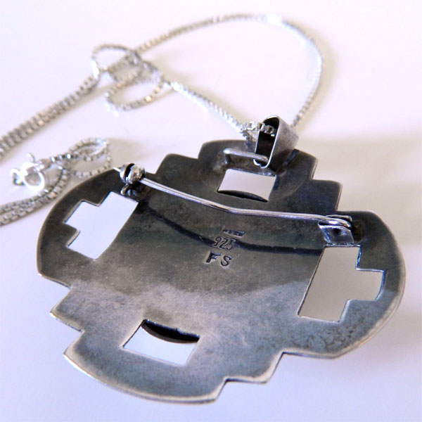 Sterling Peruvian pendant necklace