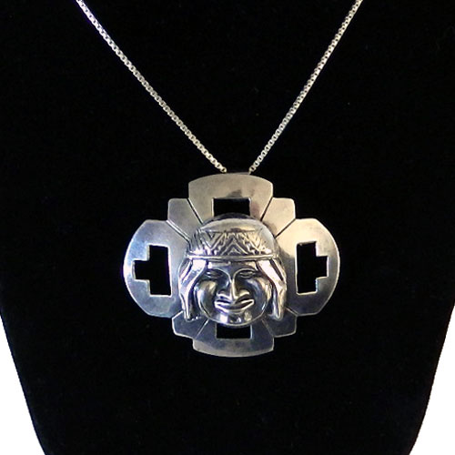 Sterling Peruvian pendant necklace