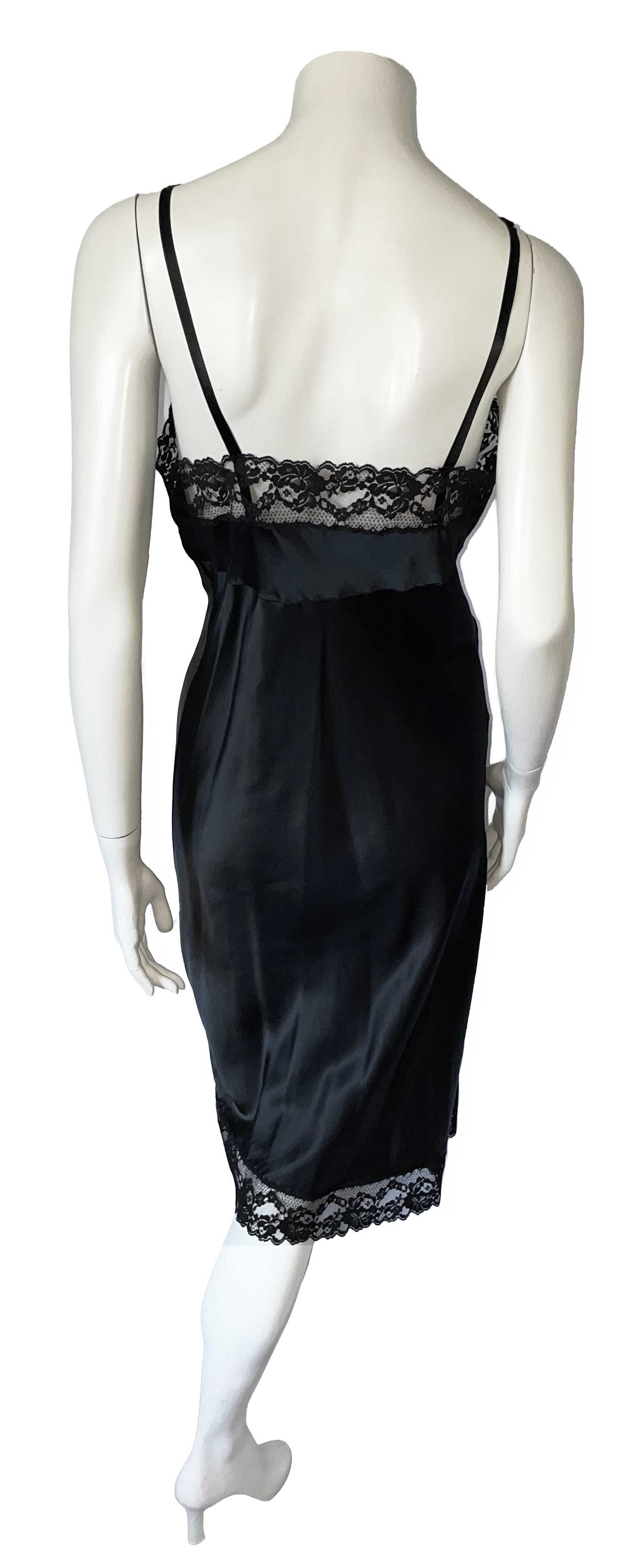 1960s black lace slip