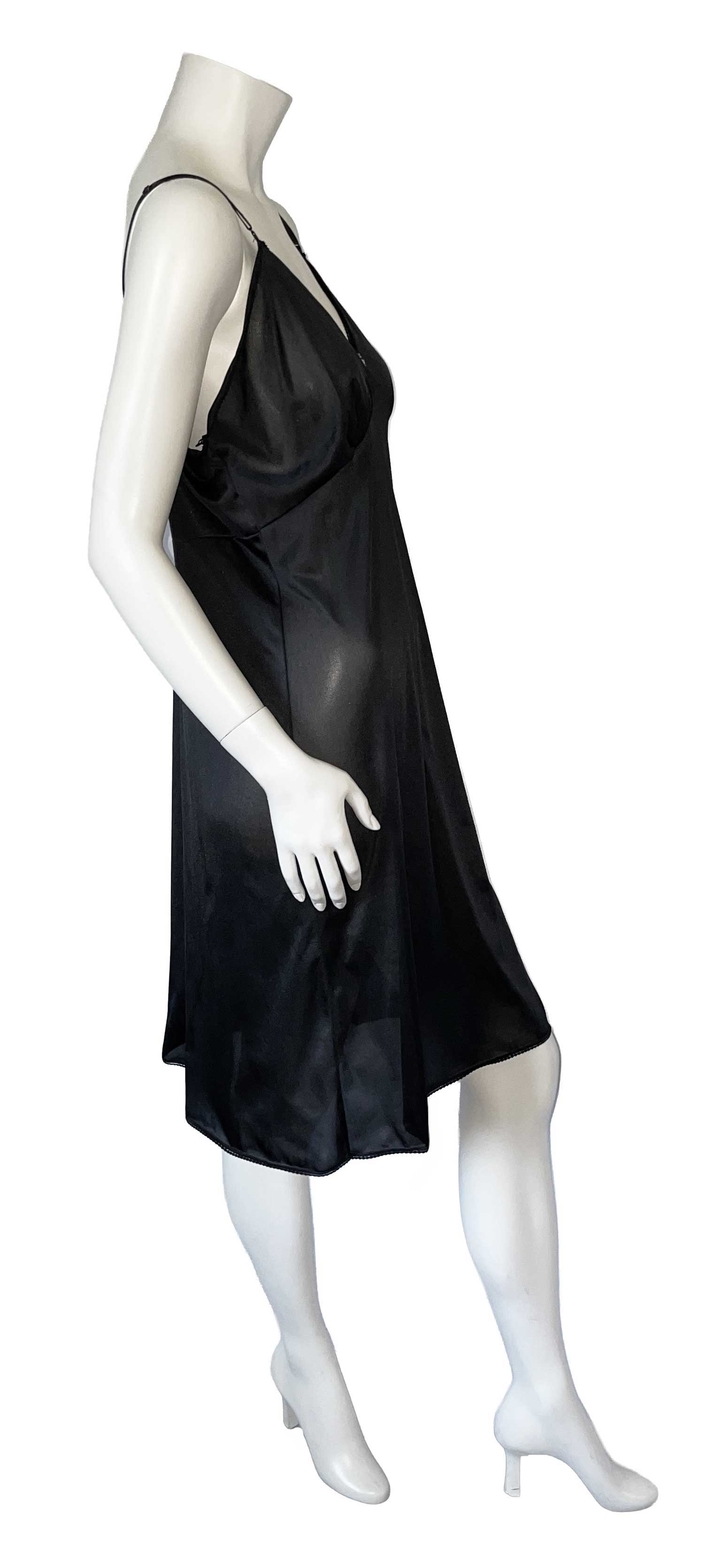 1960s black lace slip