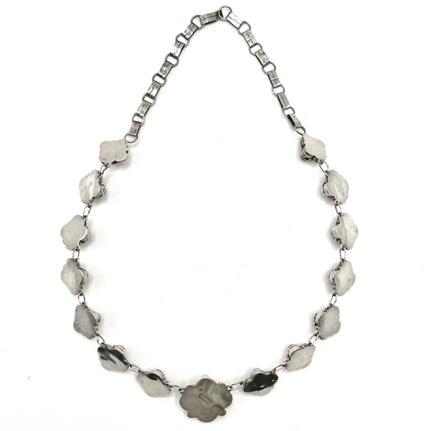 Mexican silver chrysoprase necklace
