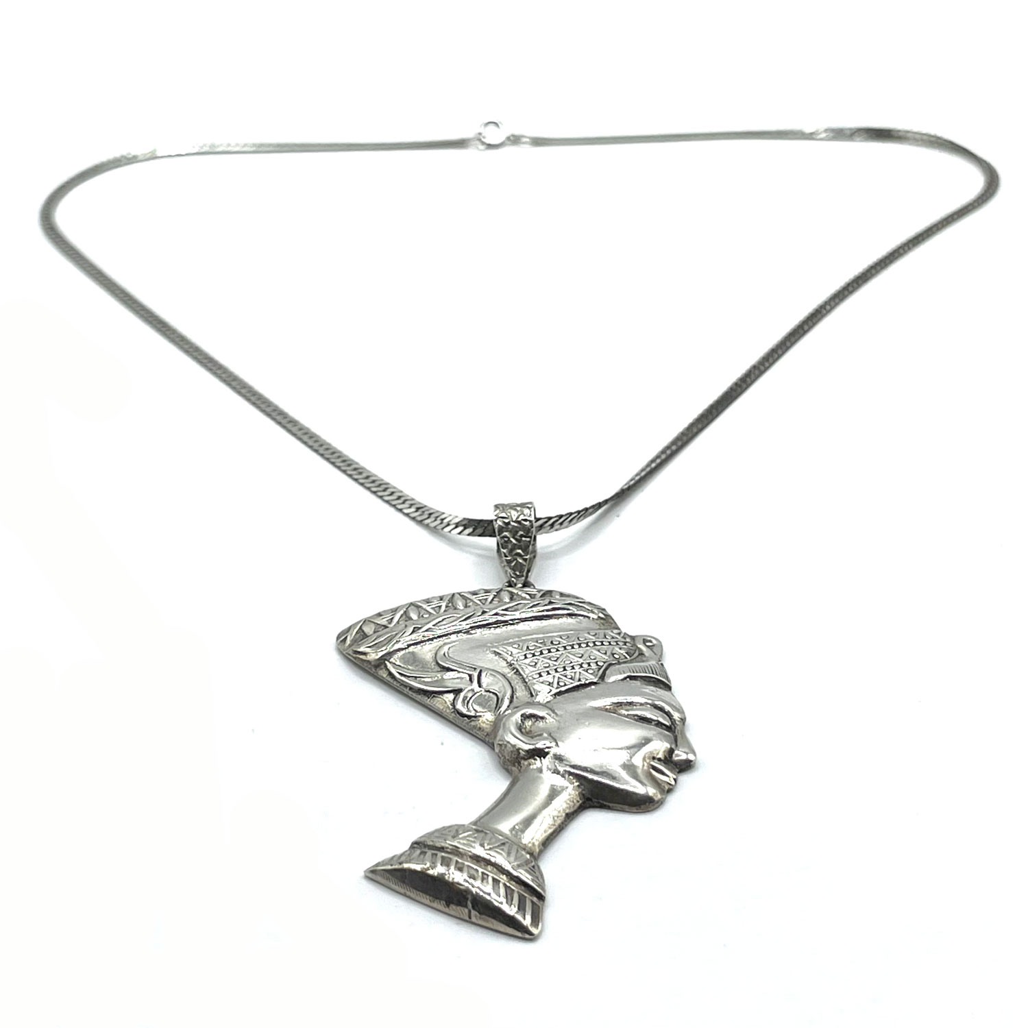 Nefertiti sterling pendant necklace