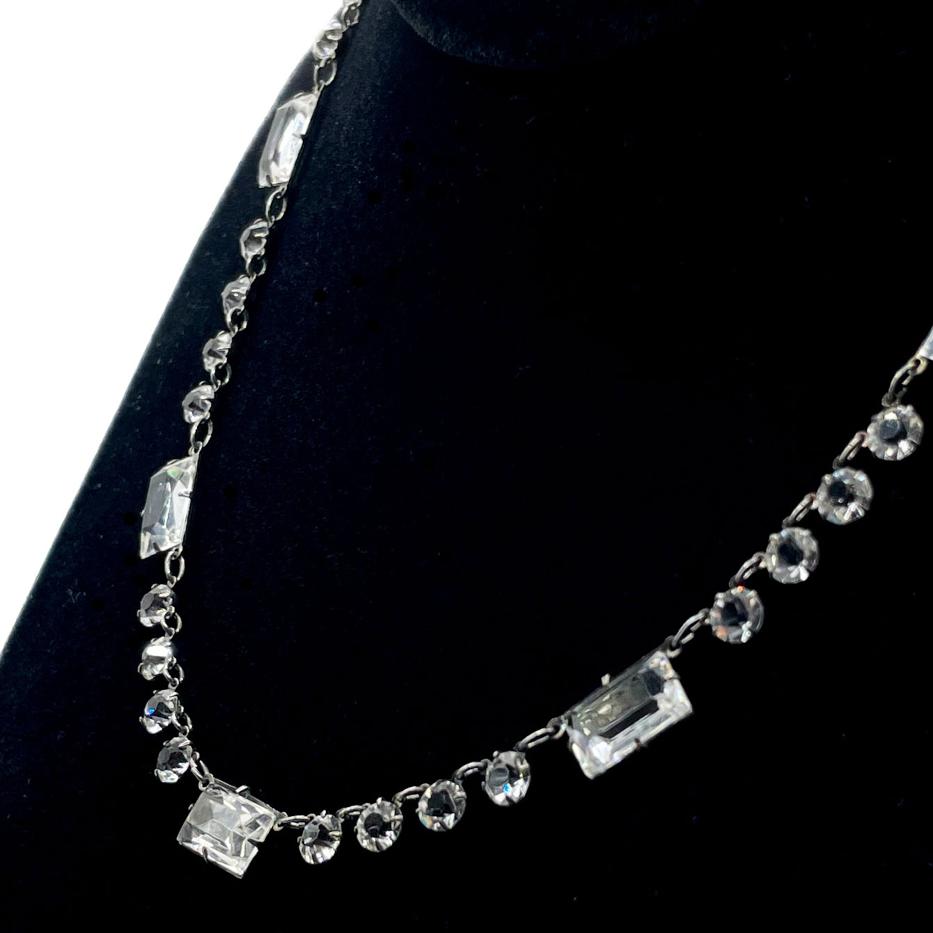 1920s open backed crystal necklace