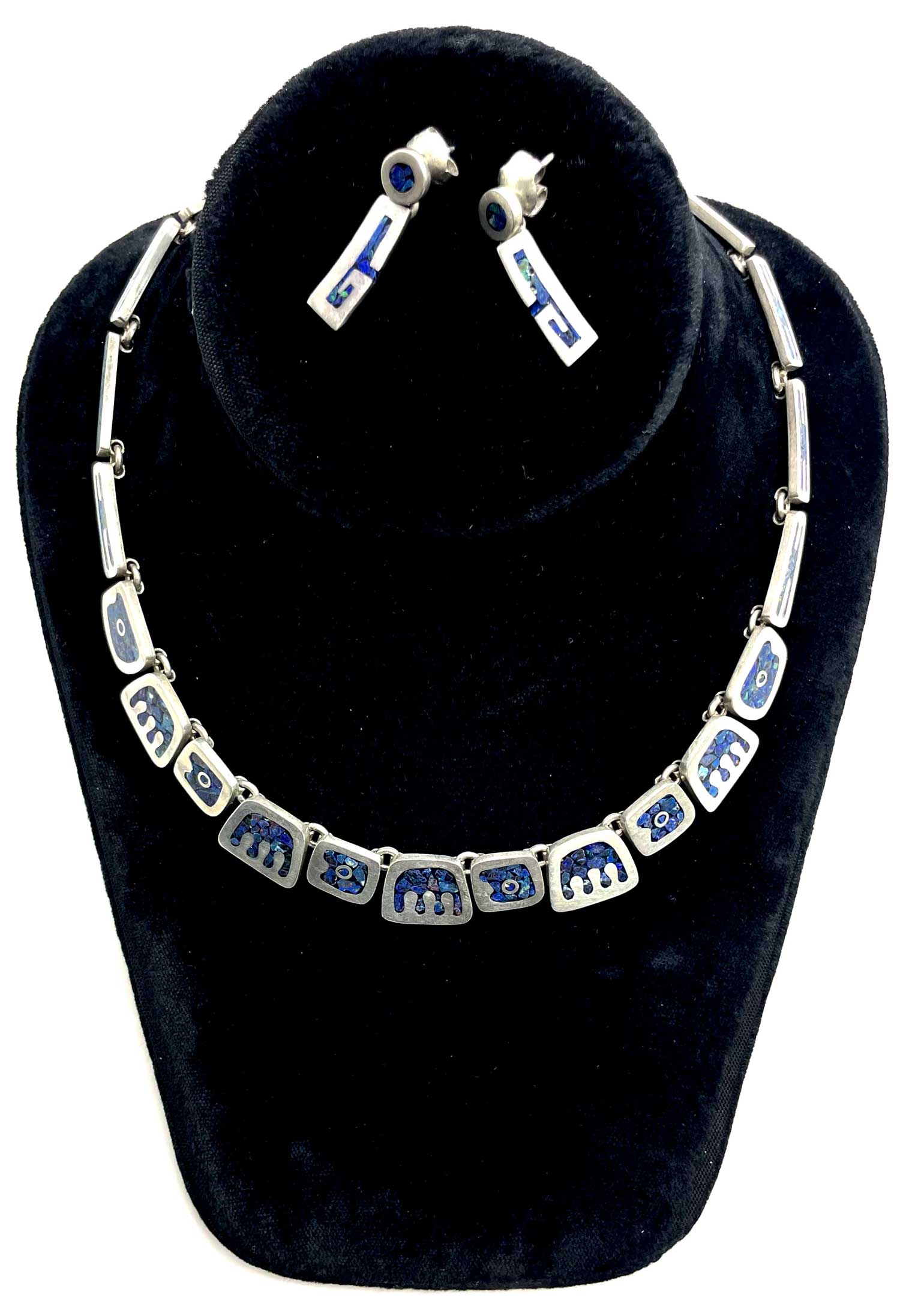Mexican silver necklace set