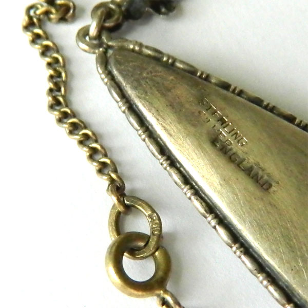 1920's art deco sterling butterfly wing necklace