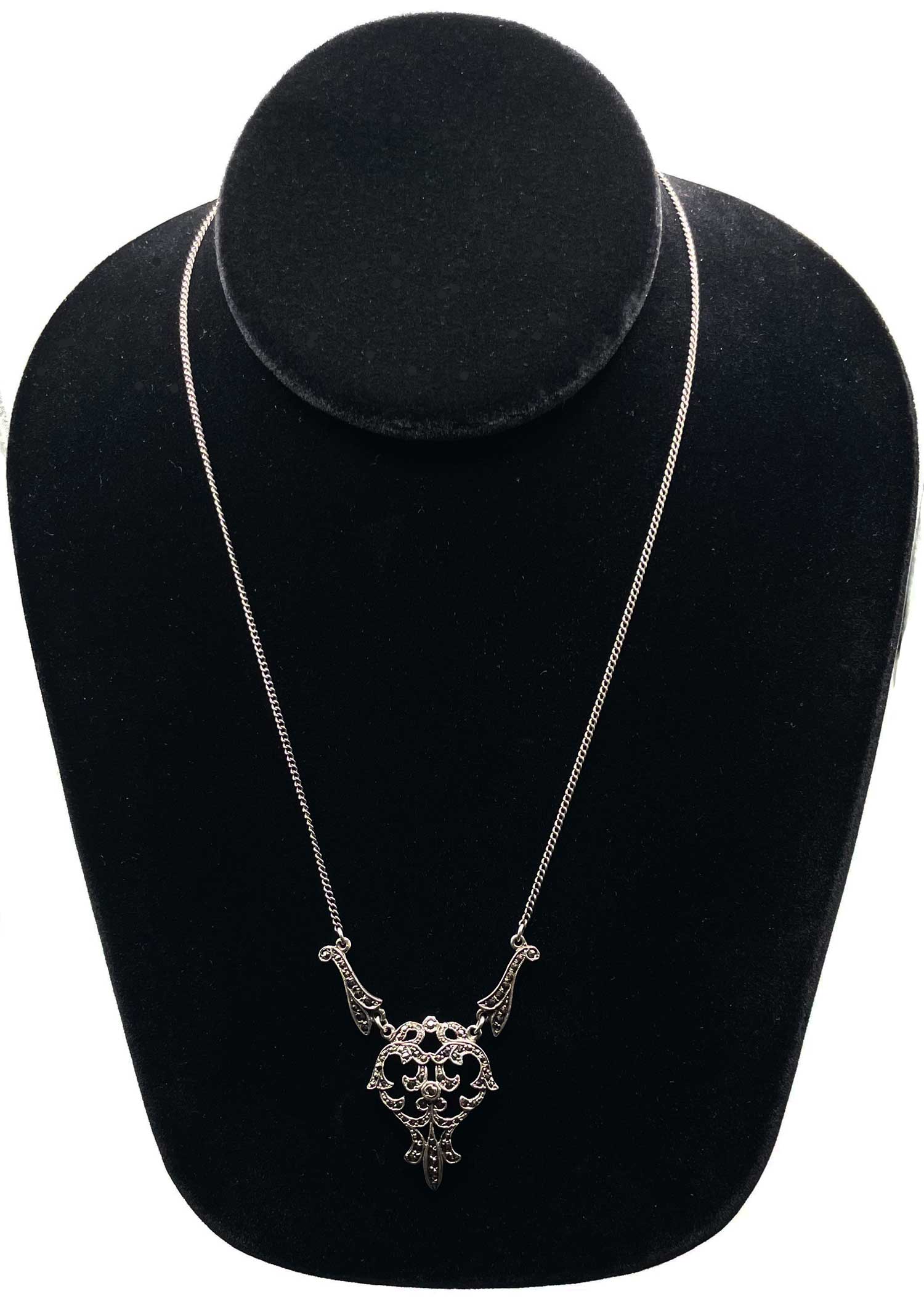 Art Nouveau marcasite pendant