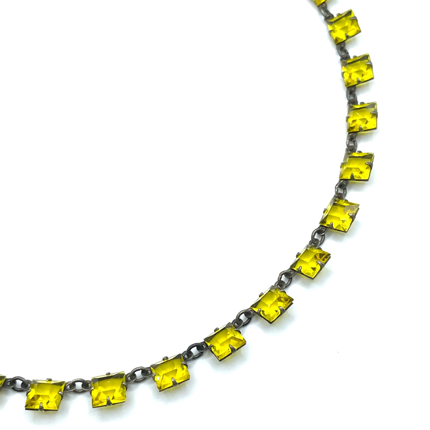 Sterling silver art crystal necklace