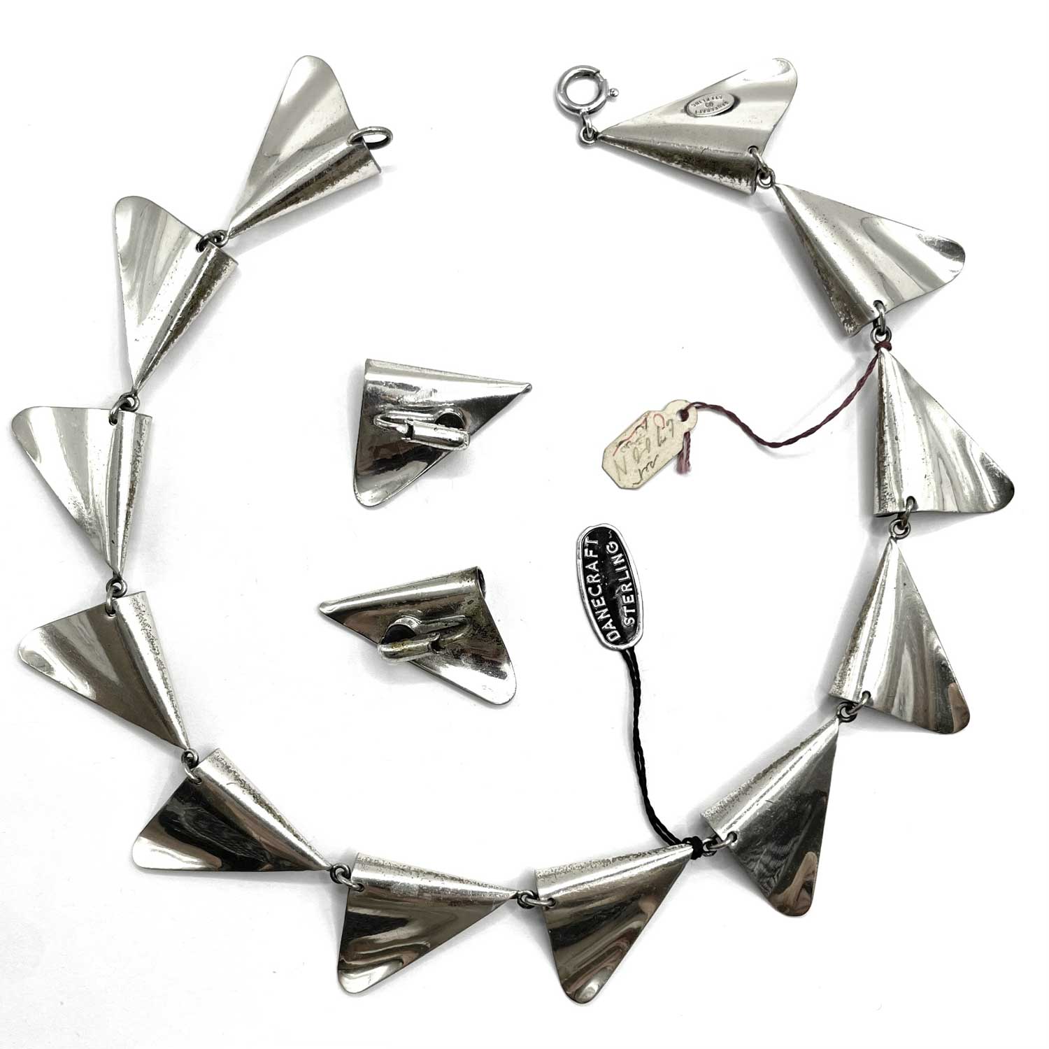 1950s Danecraft silver necklace set