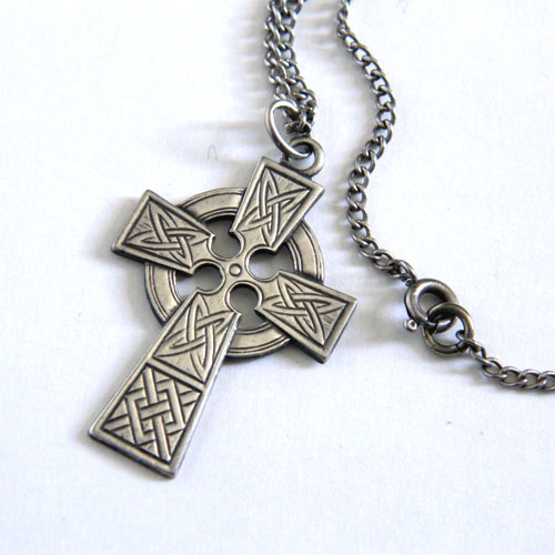 Celtic cross necklace