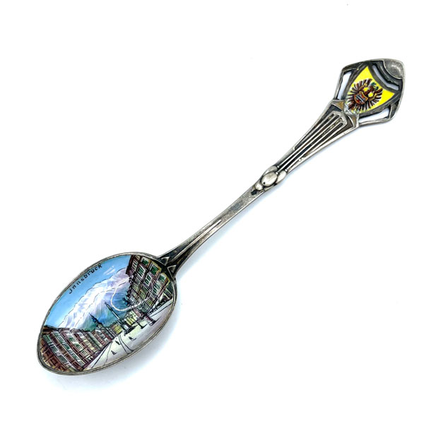 Enameled Burg Germany souvenir spoon