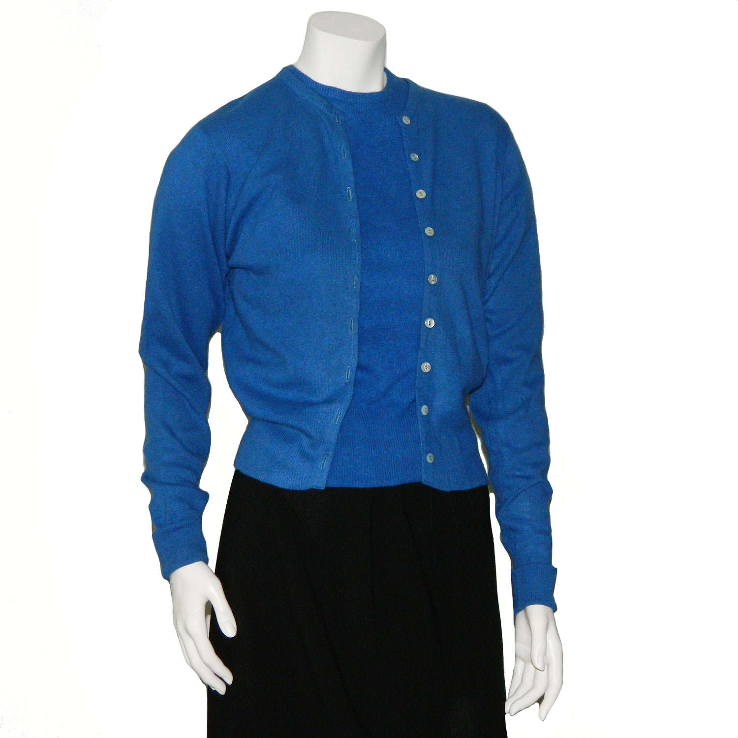 1950s Cerulean Cashmere Sweater Set