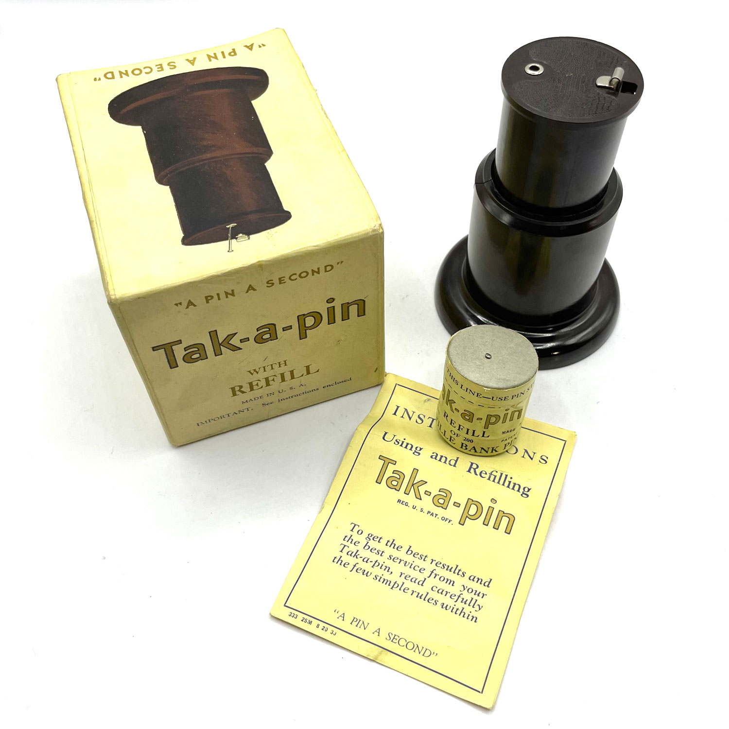 Bakelite Take A Pin dispenser