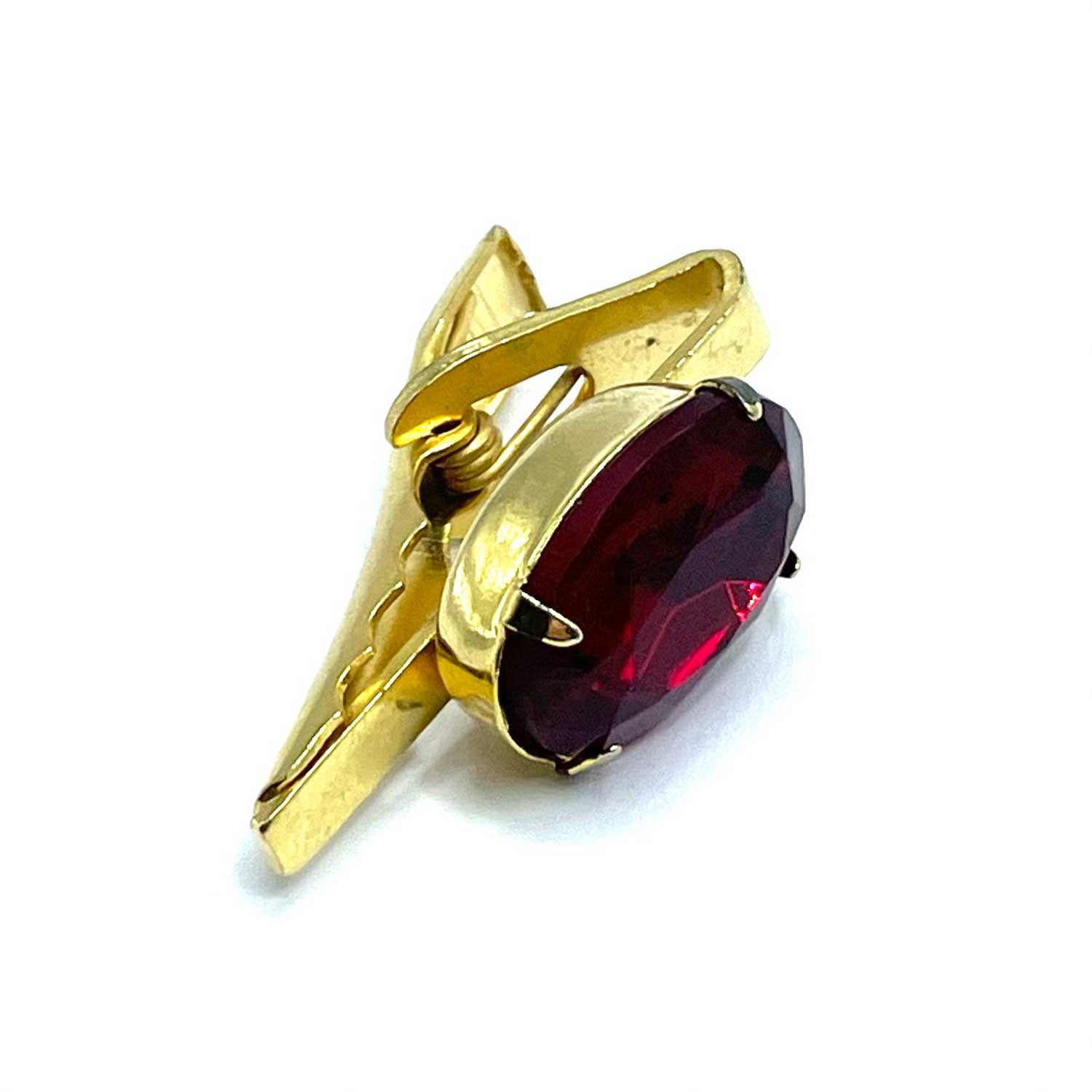 1960s Red Jewel Skinny Tie Clip