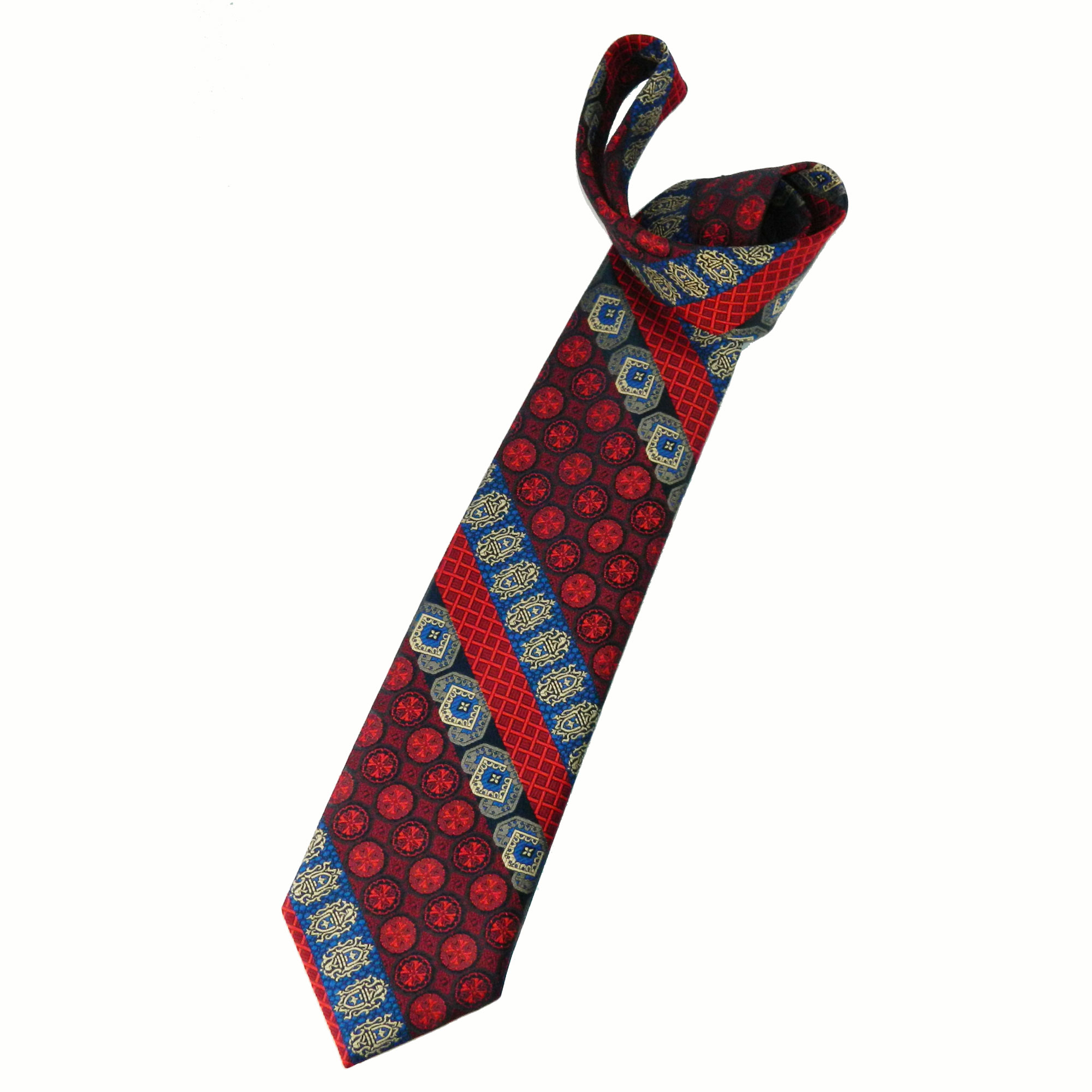 1970s red white and blue tie