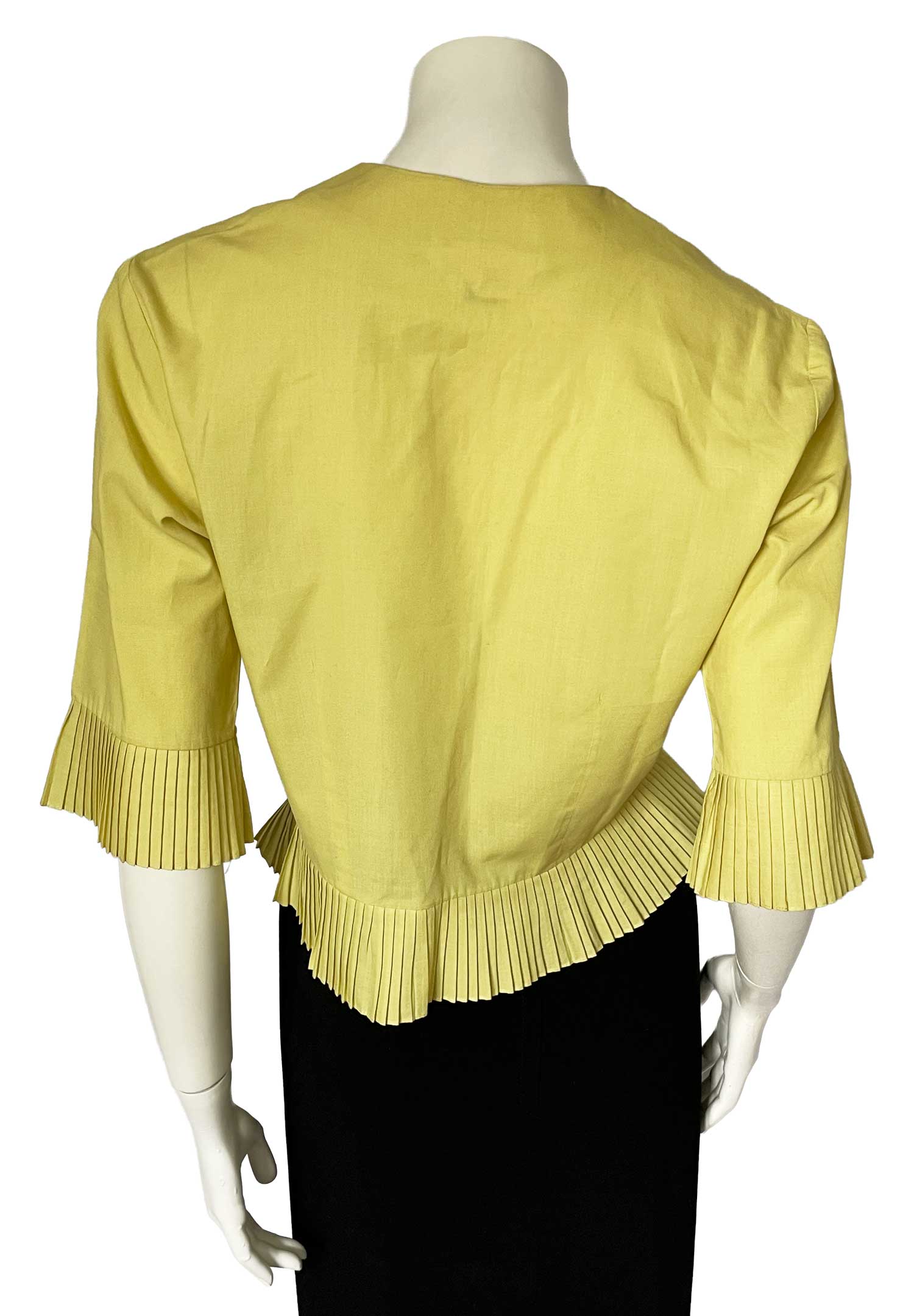 1960s pleated top with peplum