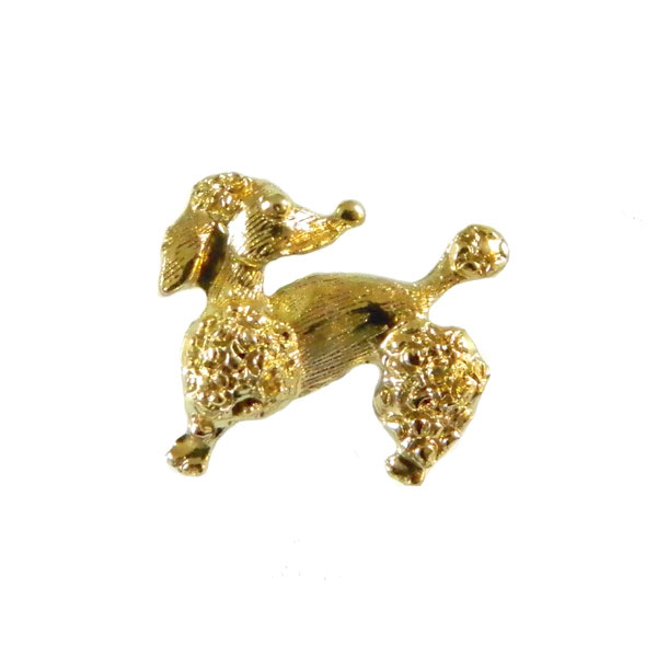 Poodle dog tie tack