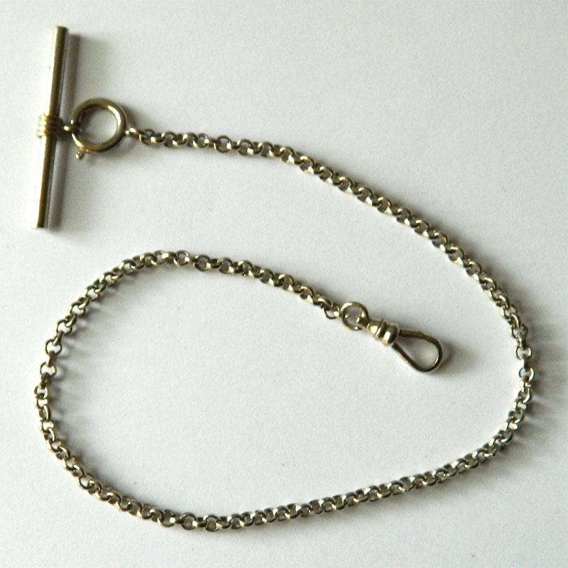 Silver tone watch chain